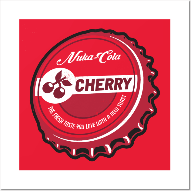 Vintage Atomic Cherry Soda Bottlecap Wall Art by StudioPM71